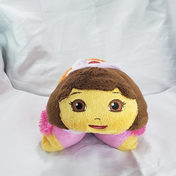 Pillow Pets Pee Wees Dora The Explorer & Map Plush Pillow 2011 12 x 14 Inches - Picture 10 of 10